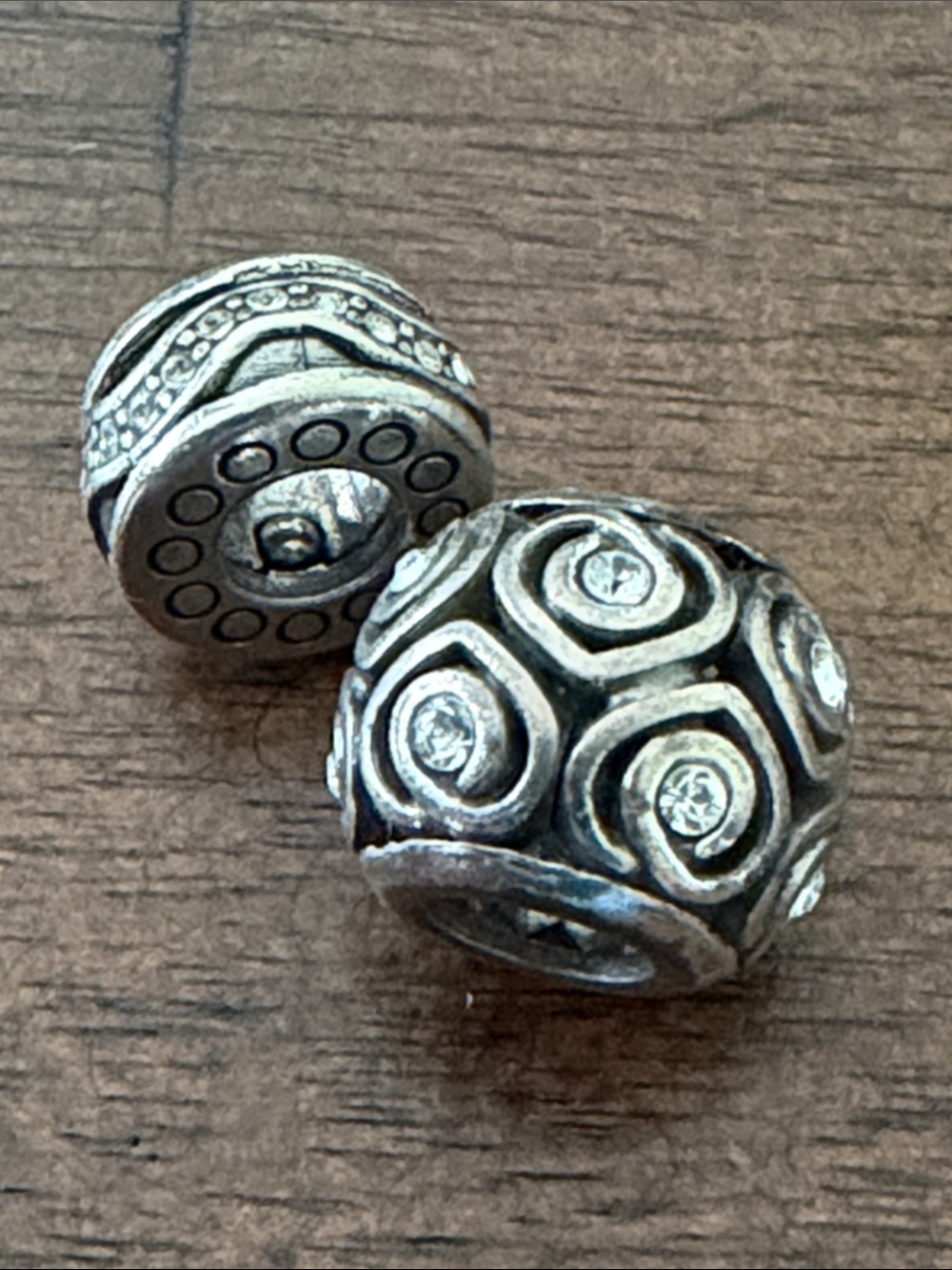 Brighton Silver-Tone Floral Swirl Beads